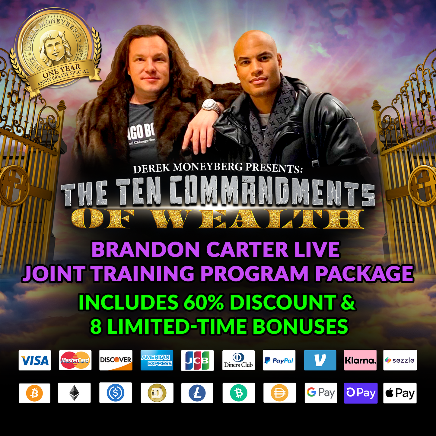 Derek Moneyberg Presents: The Ten Commandments of Wealth (Brandon Carter One-Year Anniversary Live Joint Training Program Package)