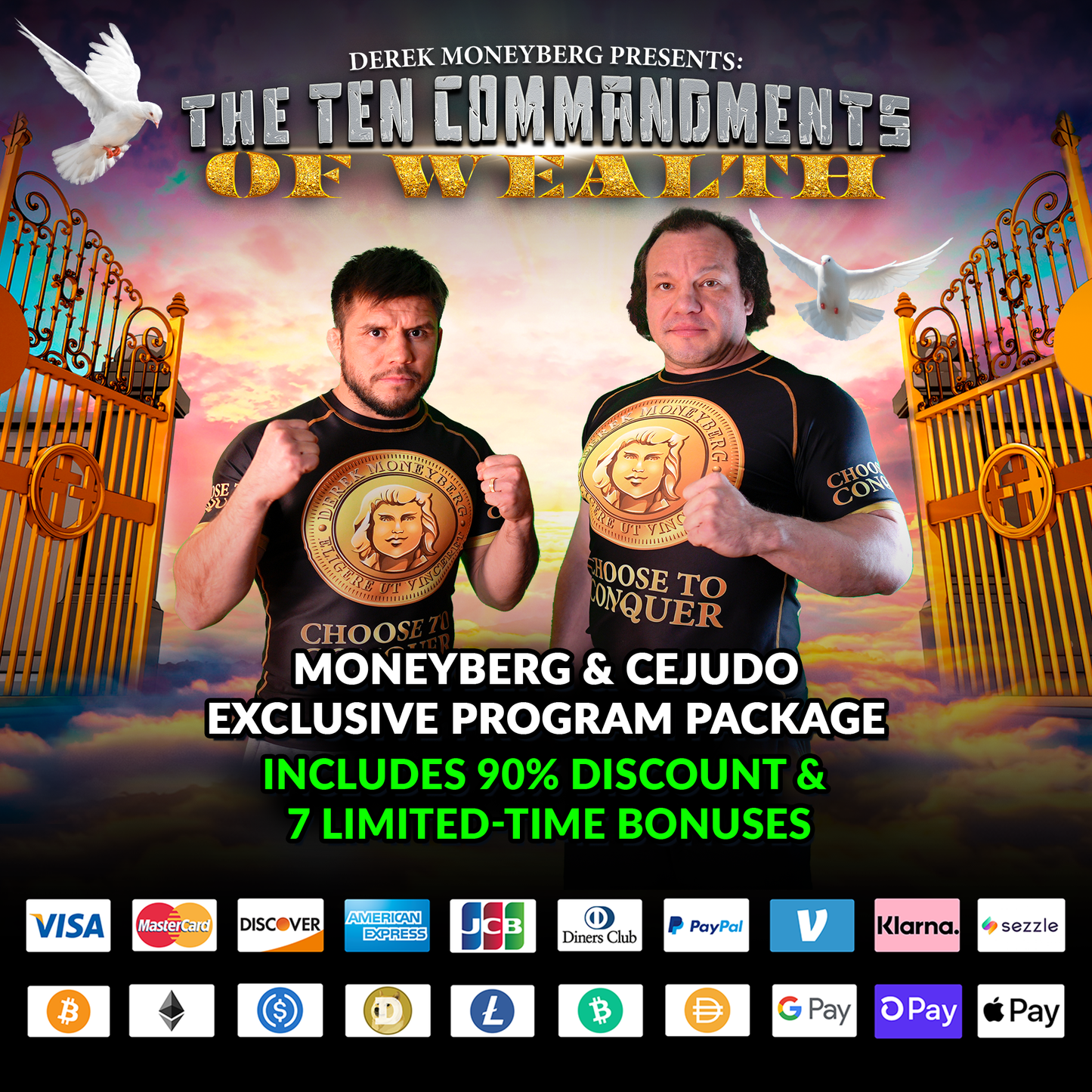 Derek Moneyberg Presents: The Ten Commandments of Wealth (Anniversary Henry Cejudo Program Package) Live Attendee Offer