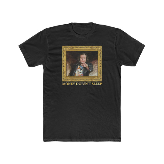 Crewneck T-Shirt - Money Doesn't Sleep Painting