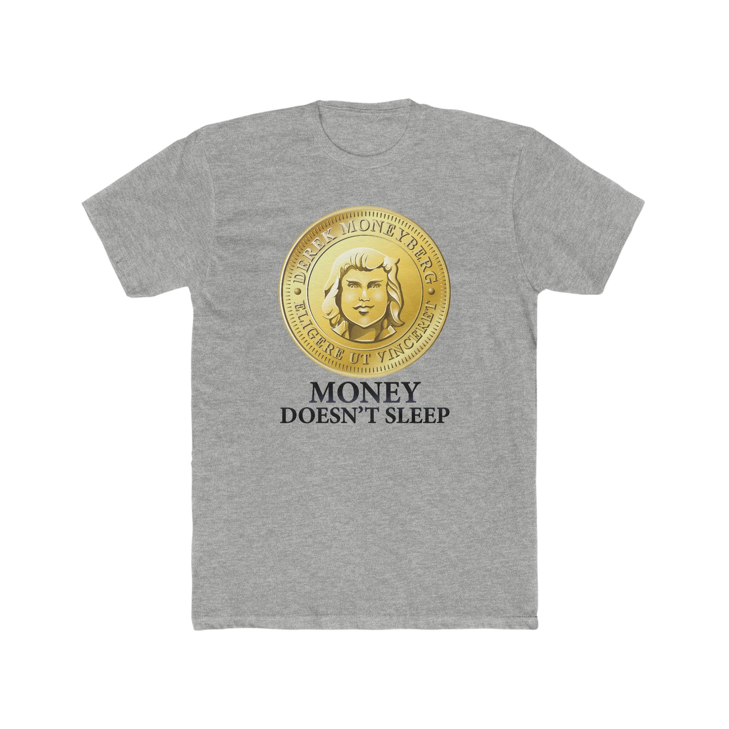 Crewneck T-Shirt - Money Doesn't Sleep Coin