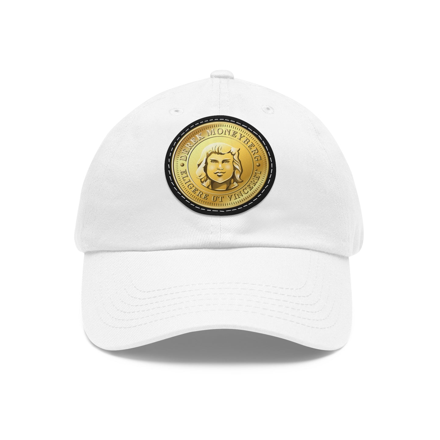 Dad Hat with Leather Patch (Round)