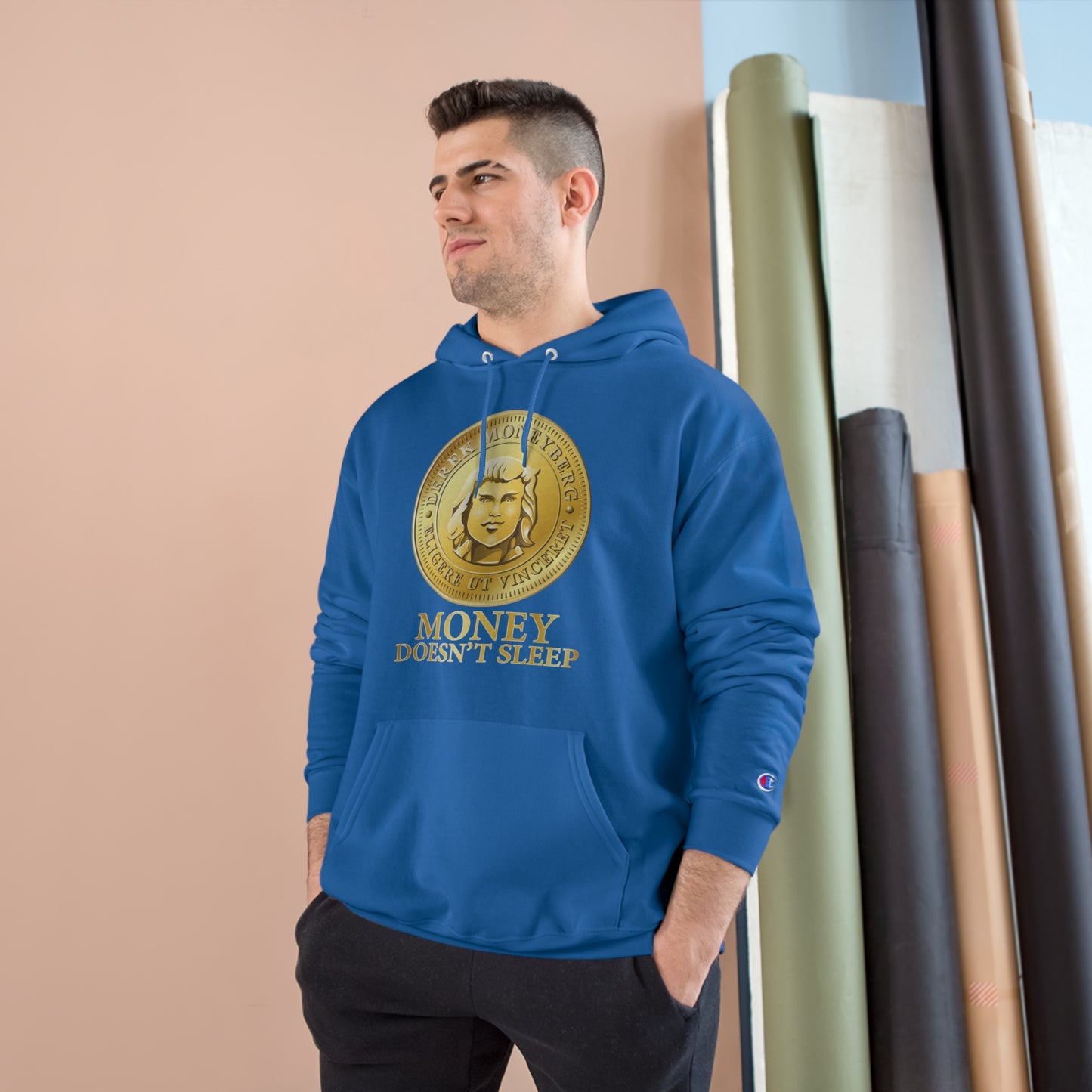 Champion Hoodie - Money Doesn't Sleep Coin