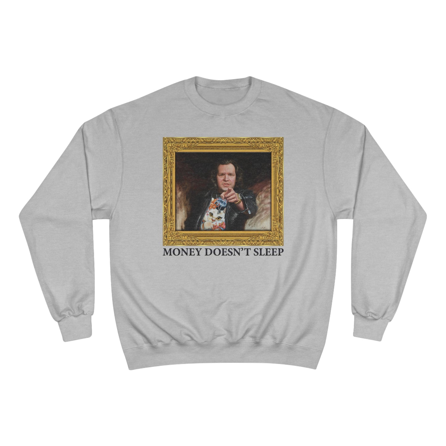 Champion Crewneck Sweatshirt - Money Doesn't Sleep Painting