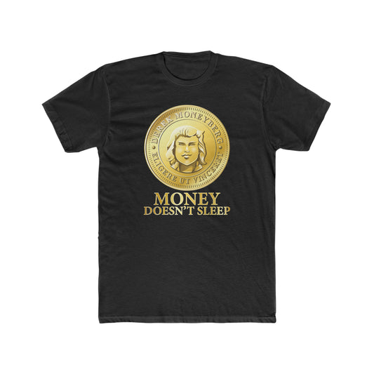 Crewneck T-Shirt - Money Doesn't Sleep Coin