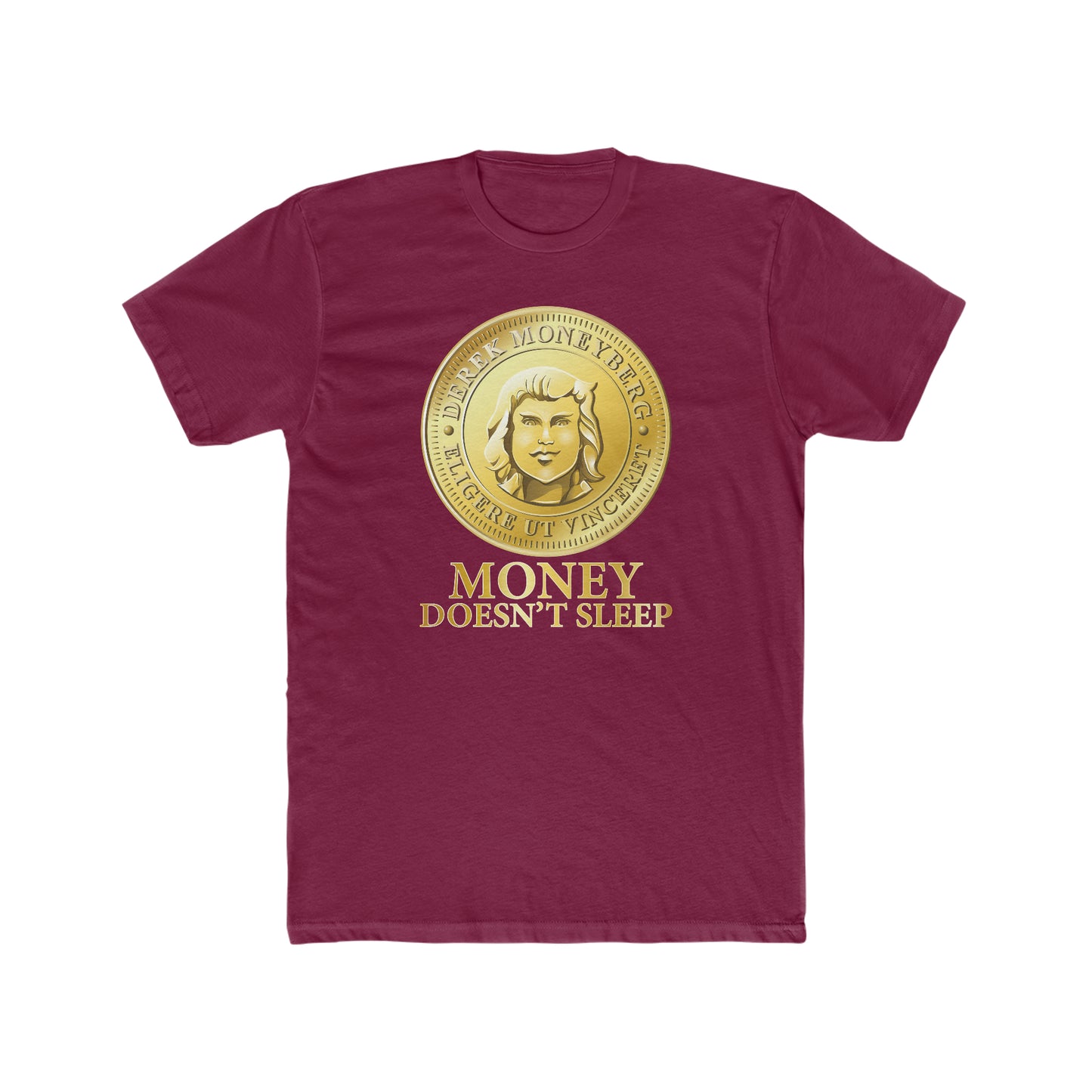 Crewneck T-Shirt - Money Doesn't Sleep Coin