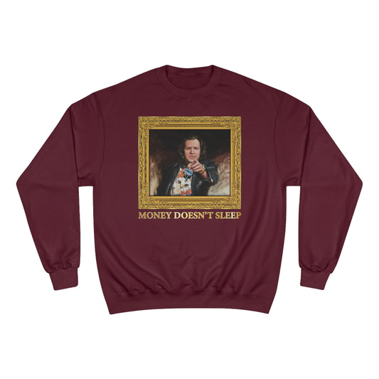 Champion Crewneck Sweatshirt - Money Doesn't Sleep Painting