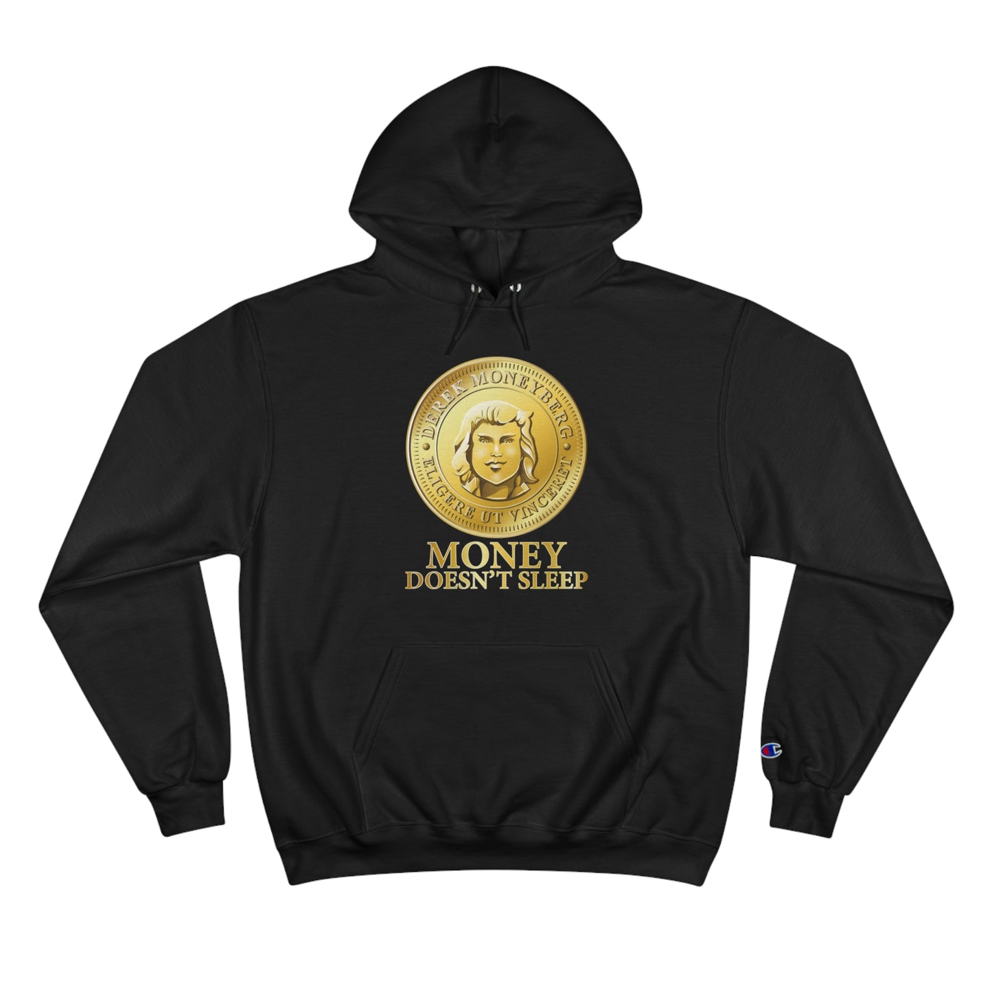 Champion Hoodie - Money Doesn't Sleep Coin