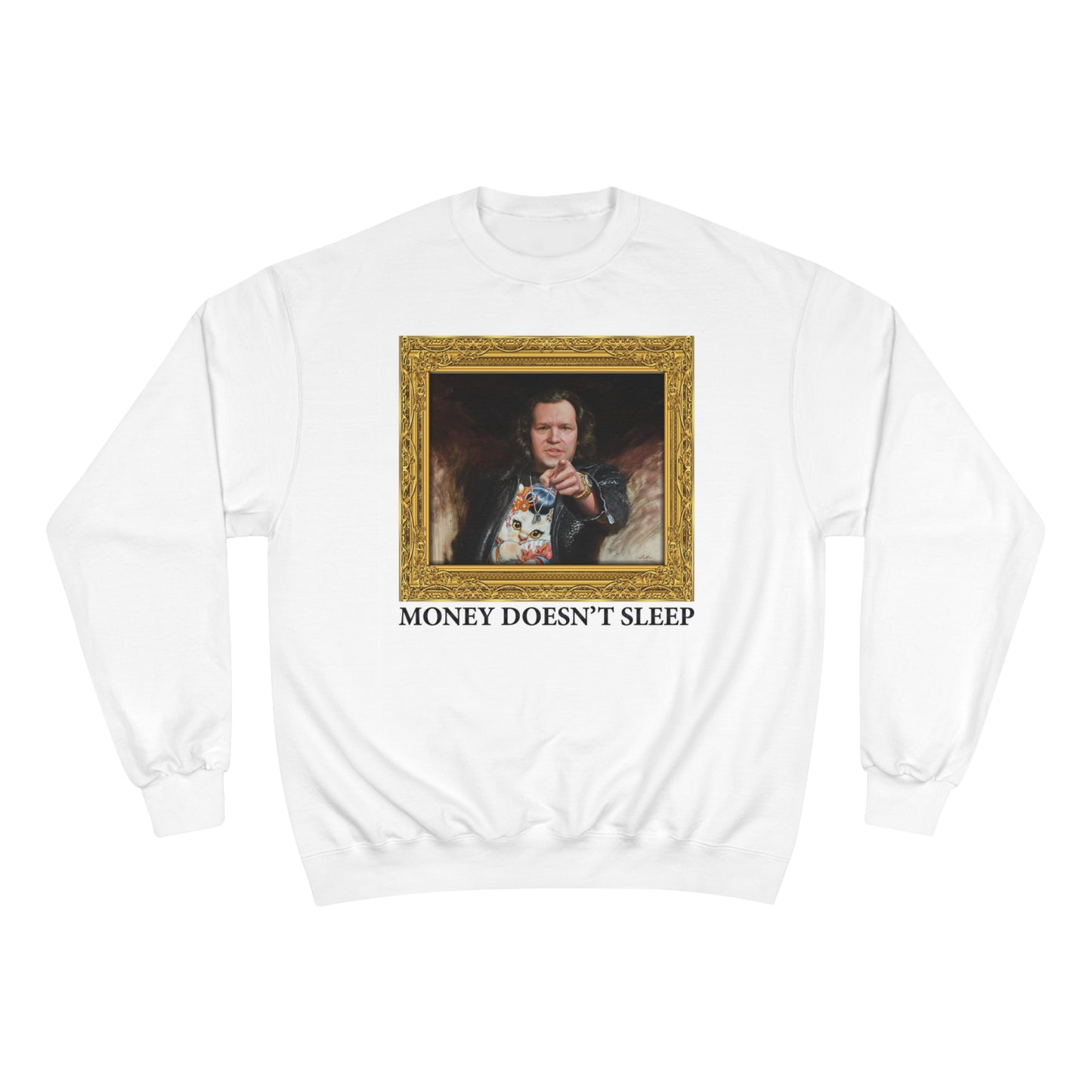 Champion Crewneck Sweatshirt - Money Doesn't Sleep Painting