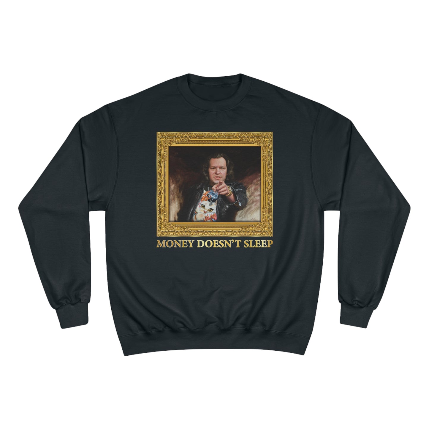 Champion Crewneck Sweatshirt - Money Doesn't Sleep Painting